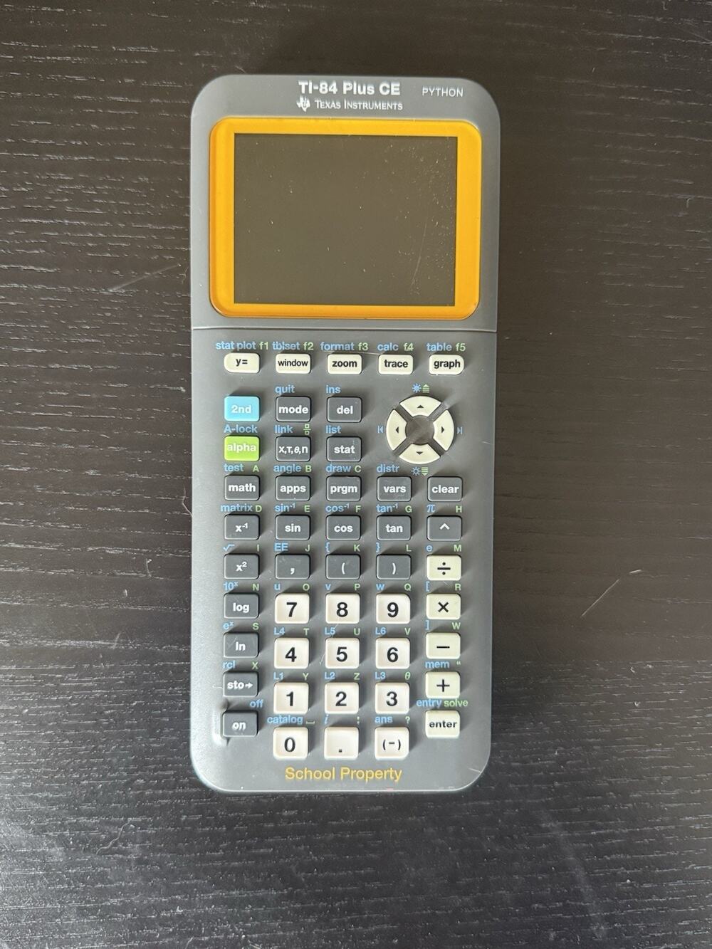 Texas Instruments TI-84 Plus CE Graphing Calculator Color Yellow School Edition